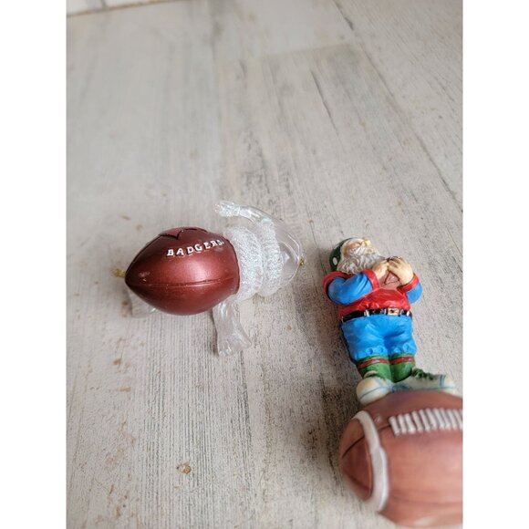 Wisconsin badgers football Snowman ornament Xmas santa figure - Picture 6 of 8